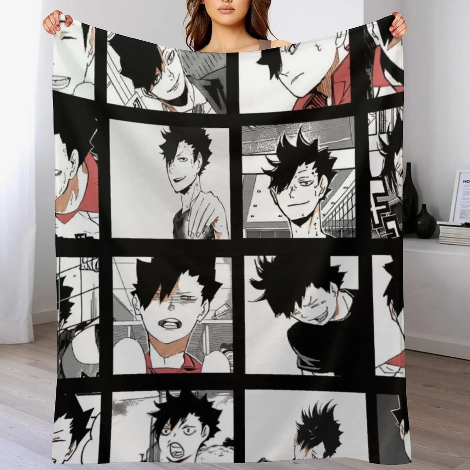 

kuroo tetsurou Throw Blanket Custom halloween sofa bed for sofa Blankets