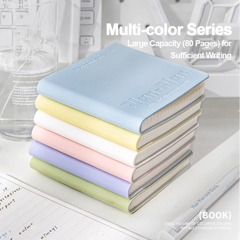 1PC Square Soft Leather Car Cable Notebook Waterproof PU Leather Cover Pocket Portable 100g Paper Notebook