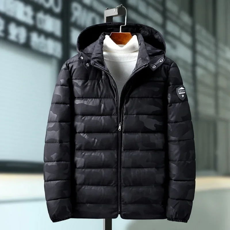 Chaqueta gruesa y cálida para hombre, Parka acolchada de gran tamaño para exteriores, cortavientos 10xl grande, invierno, 2023