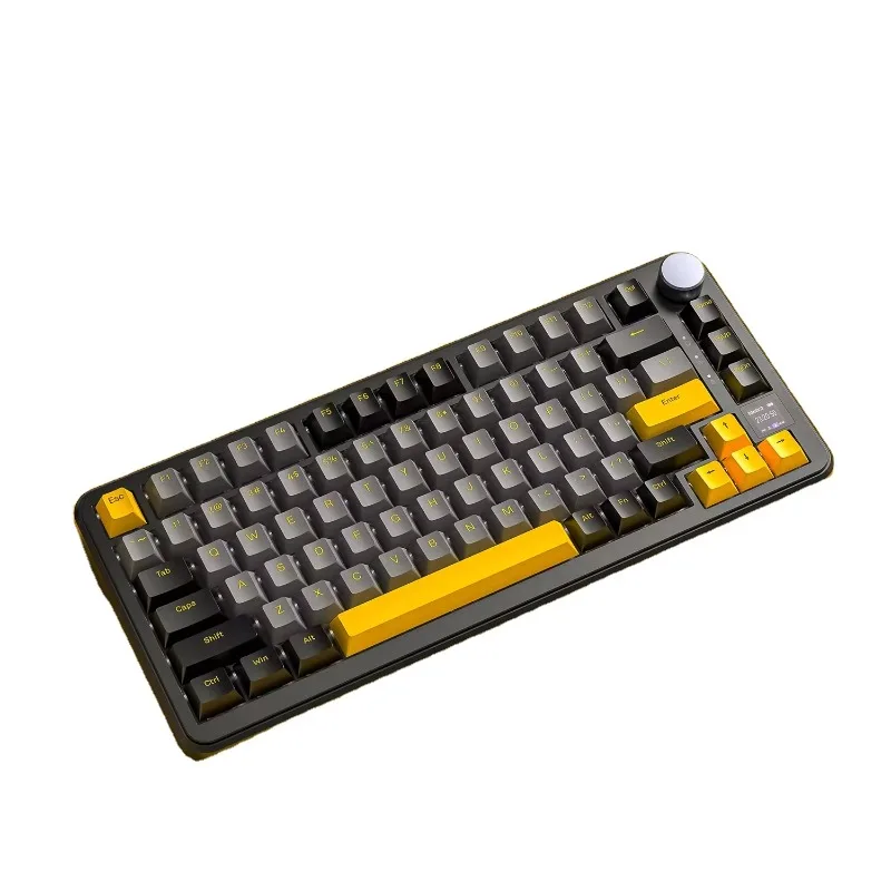 X85 PRO Three Mode RGB  Mechanical Keyboard With Display Customized Hot Plug Game Mechanical Keyboard  Manufacturer