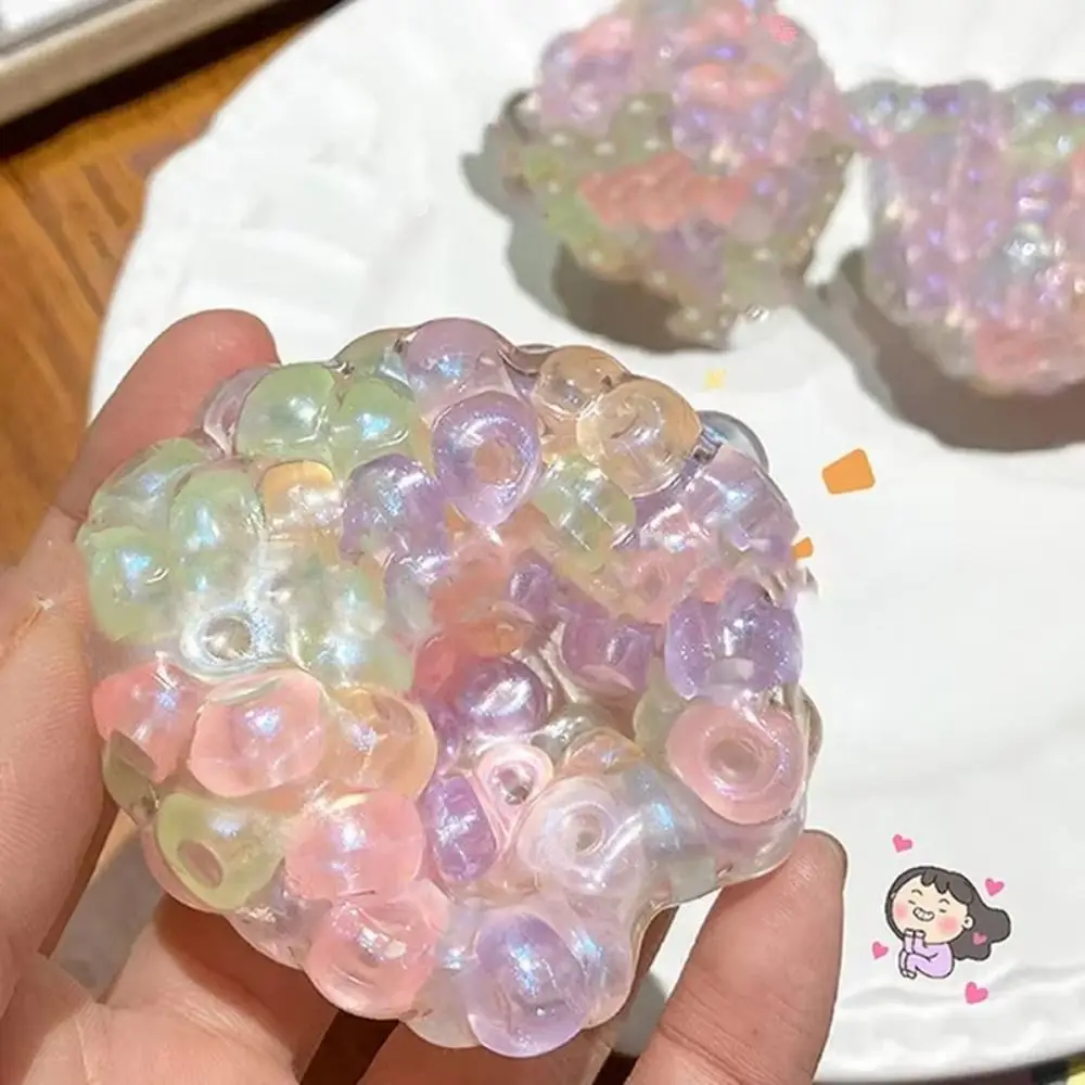 

Прозрачные радужные бусины, игрушка-щипцы, супер мягкая имитация шарика ручной работы, игрушка-щипцы, креативная эластичная игрушка с медленным отскоком