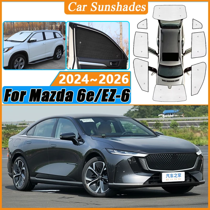 

Анти-УФ-защита на окно автомобиля, солнцезащитный козырек для Mazda EZ-6 2025, аксессуары EZ6 6e 2024 2026, автомобильный солнцезащитный козырек на лобовое стекло, солнцезащитные козырьки