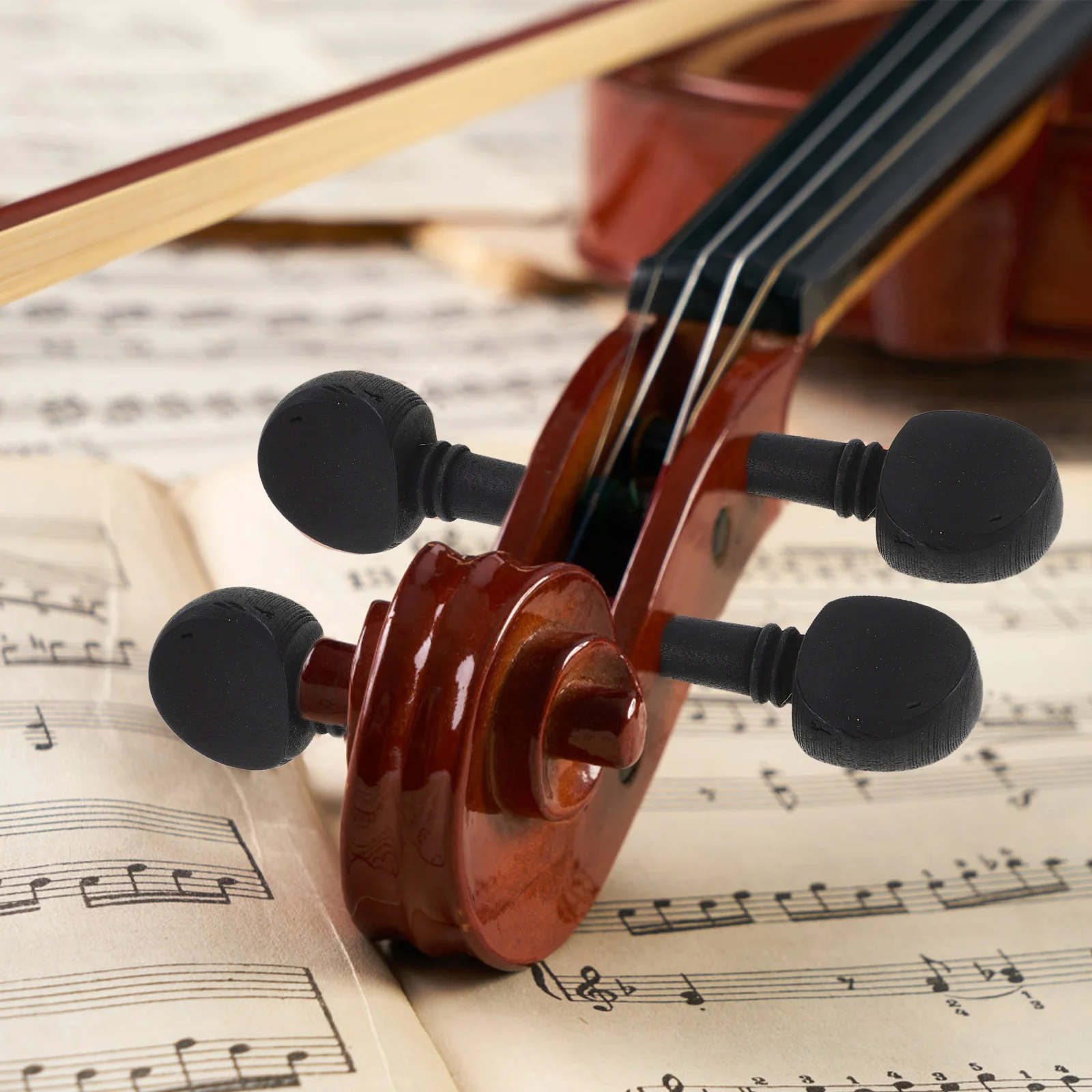 

Violin Accessories Parts and Tuning Pegs Wood Wooden Black Tail Endpin Professional