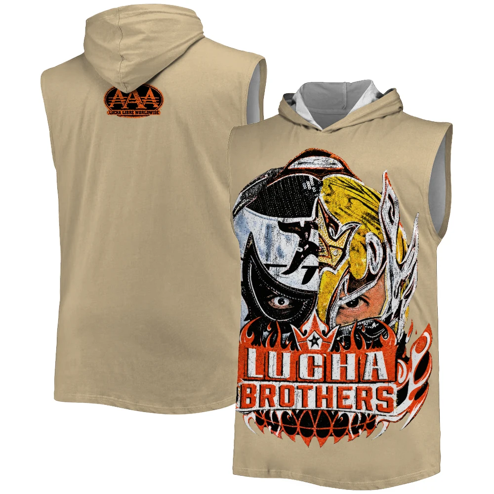 Men's Lucha Brothers Wrestling Hooded Tank 3D Quick Dry Breathable Sports Tank Tops Youth Street Casual Sleeveless Hoodie 2026