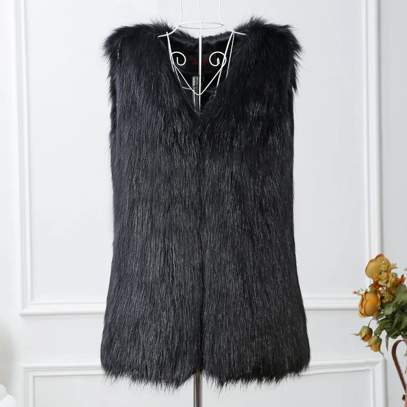 Faux Fur Jacket Fur   Beach Wool Vest