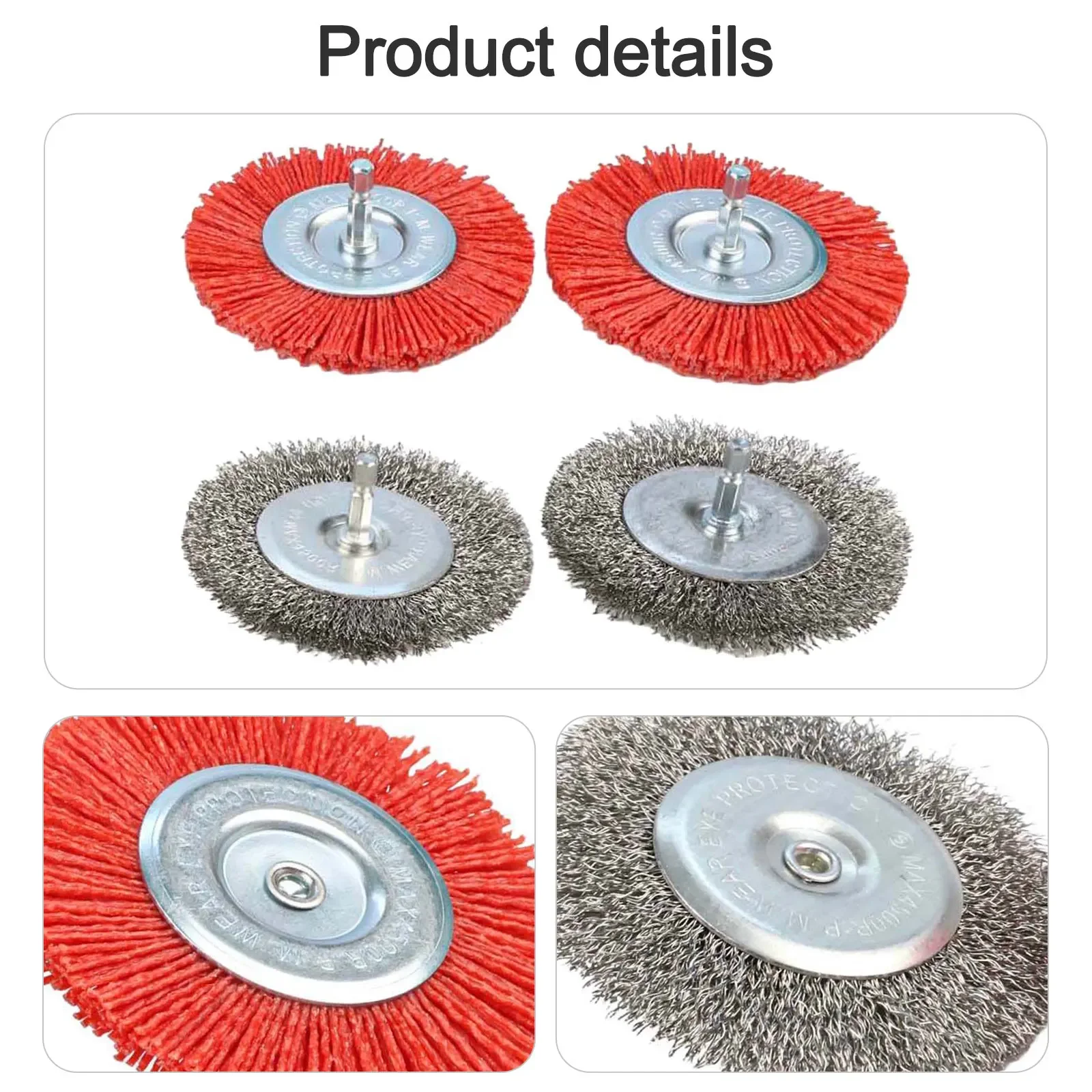 4pcs/set Abrasive Wire Brush Tool Stone Metal Polishing Brush For Electric Drill Abrasive Tools Accessories