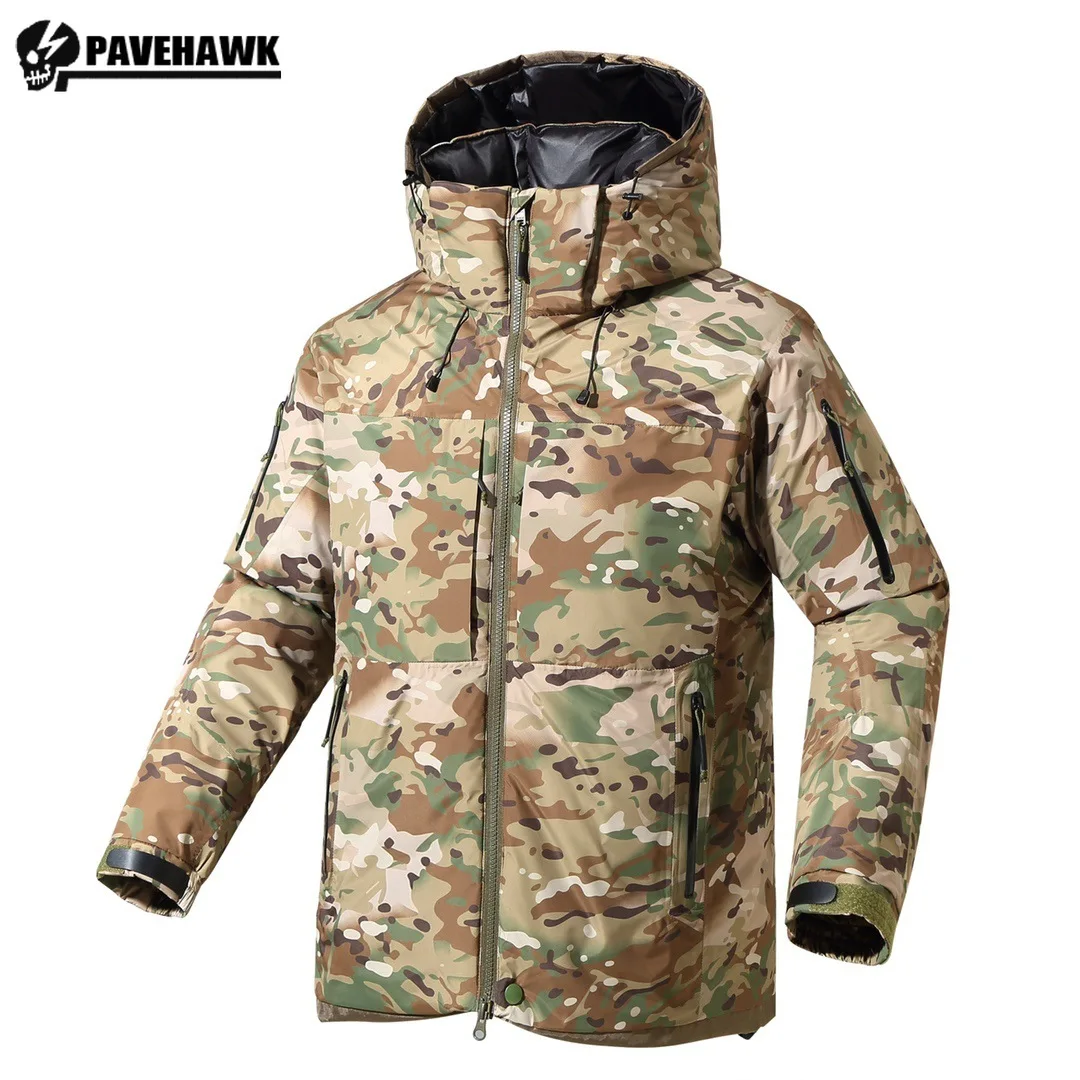 

Outdoor Cold Proof Men Camouflage Down Jacket Hooded Thicken Warm Tactical Coat High Quality Waterproof Windproof Winter Parkas