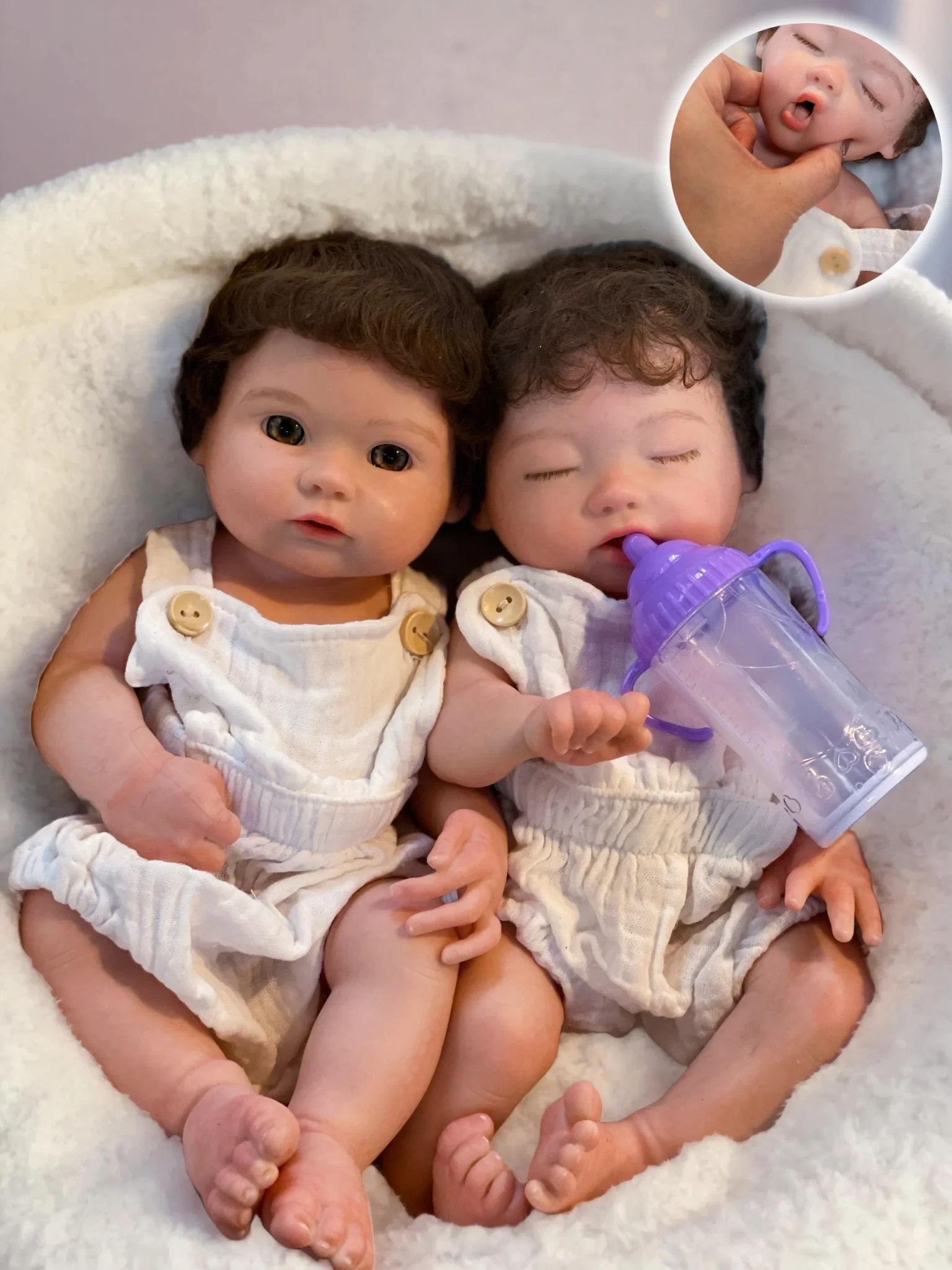 

2 стиля/35 см с открытым ртом, bebe reborn de silicona, кукла для девочек и мальчиков с укорененными волосами, реалистичная силиконовая кукла Corpo De ручной работы