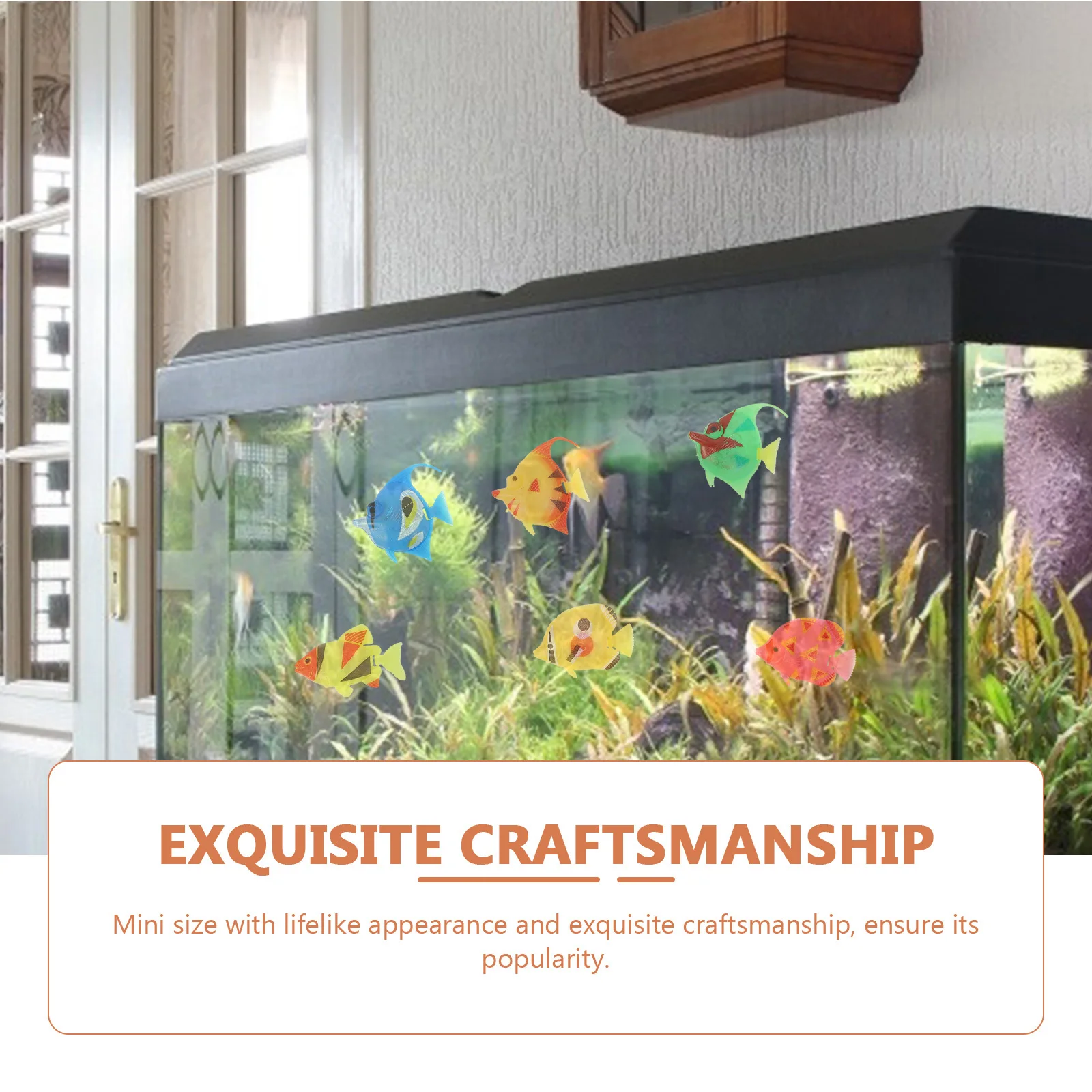 

20Pcs Simulated Tropical Fish Small Plastic Aquarium Floating Decorations Artificial Fish Tank Decor Artificial Floating