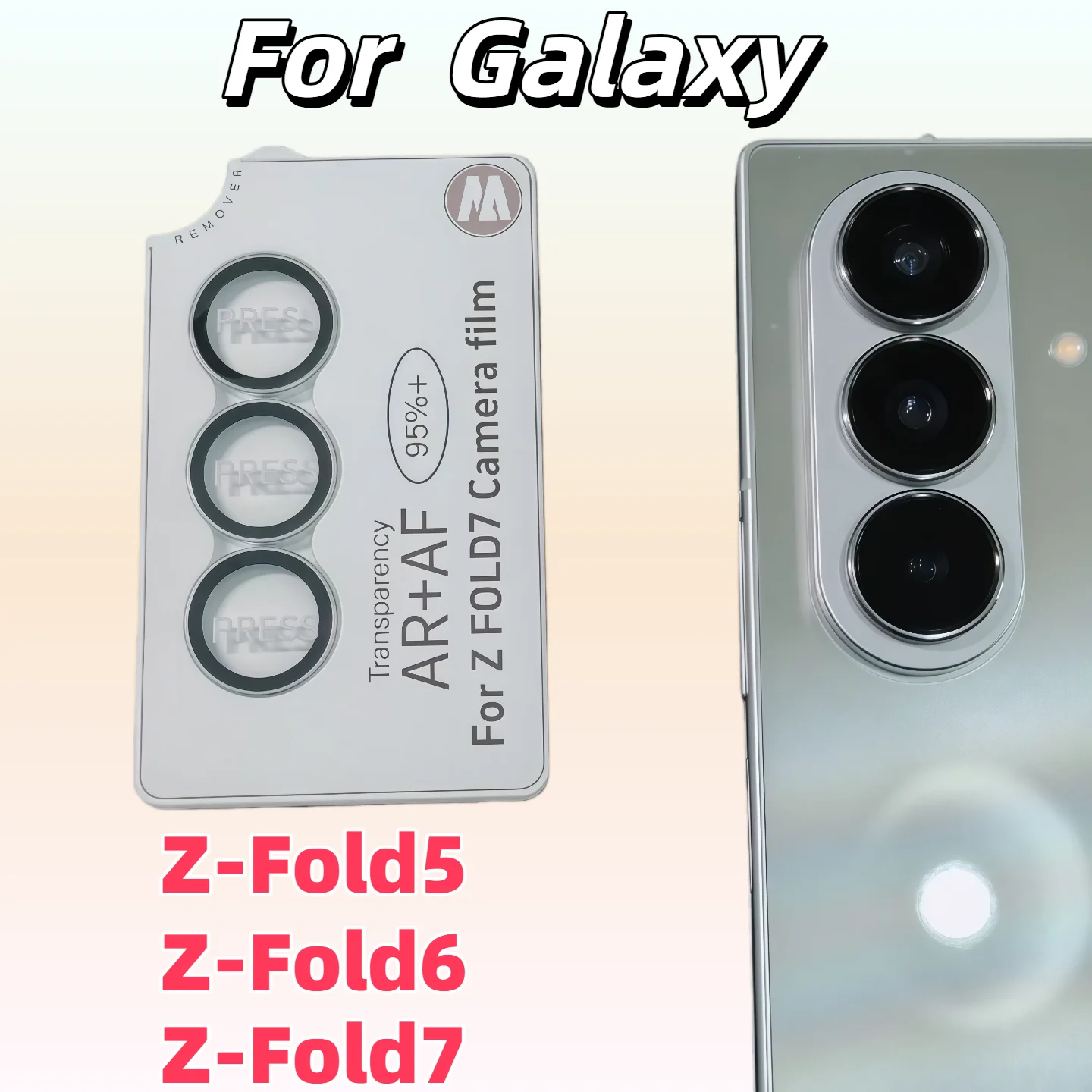 

Для Galaxy ZFOL7 Z FOLD7 FOLD6 FOLD5 AR противотуманное закаленное стекло Защитная пленка для камеры черного цвета серебристого оригинального цвета