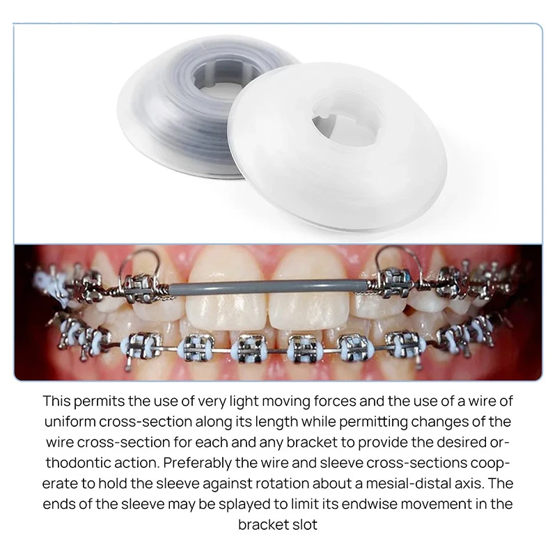 1Roll Dental Orthodontic Elastic Thread Solid Line Protect Cover Ligature Tube Ortho Wires Rozmiar 0.5/0.6/0.8mm Materiał dentystyczny