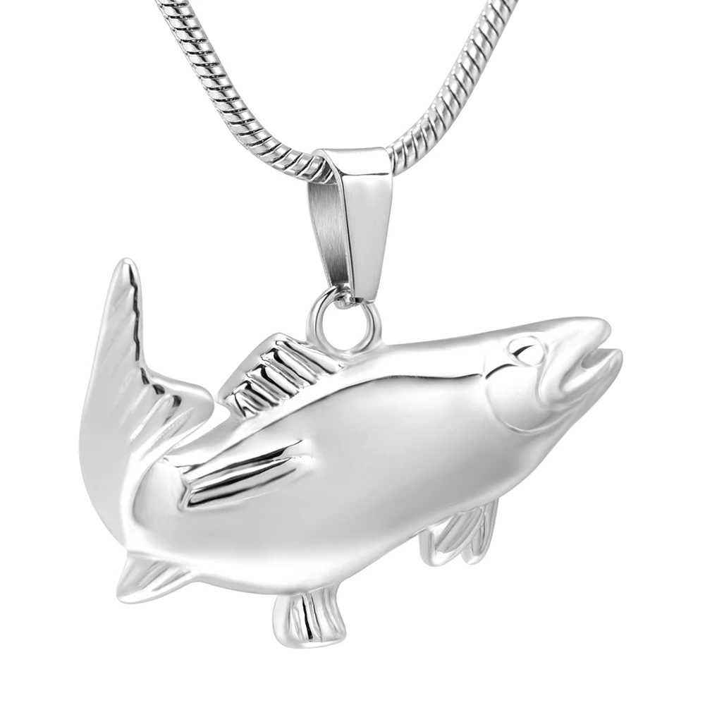 Fish Shape Cremation Urn Jewelry Necklace cremation Jewelry for Ashes Keepsake Pendant Support Customization