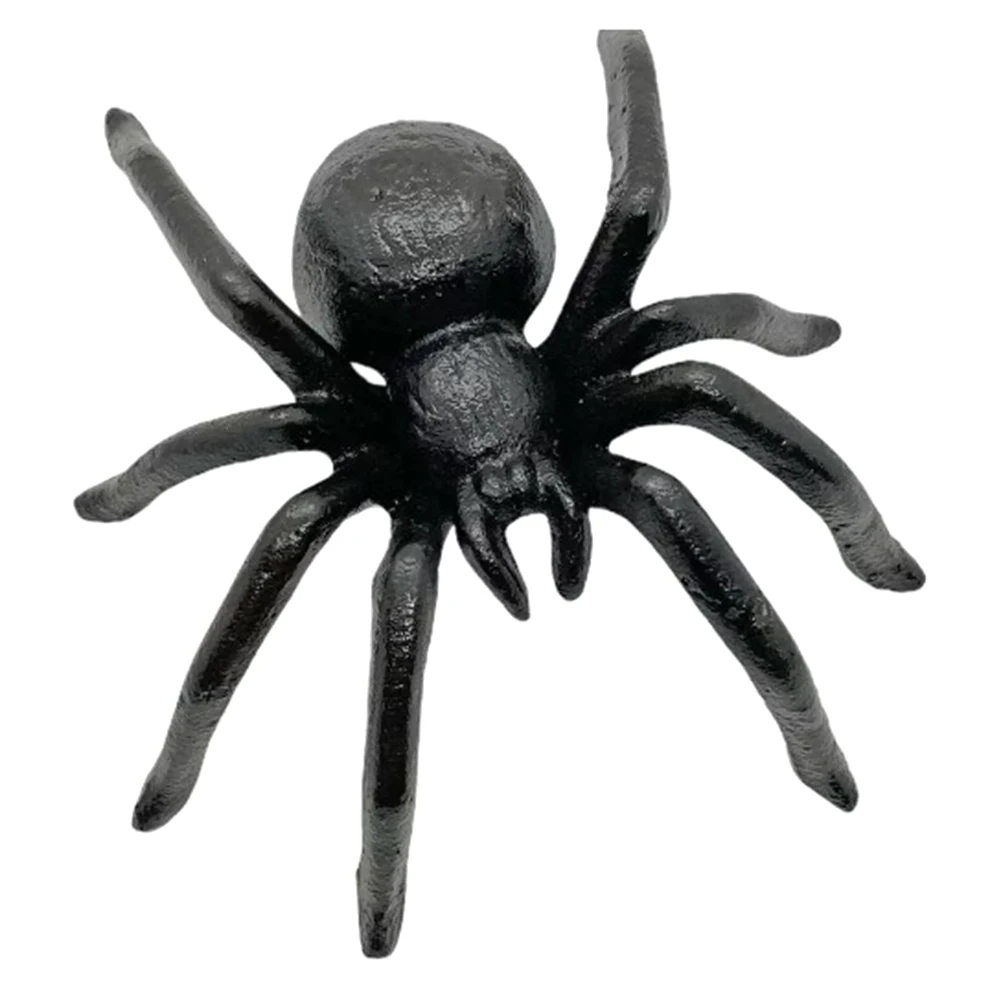 Creative Outdoor Decor Cast Iron Tarantula Outdoor Decor Black Versatile Use Whimsical Touch Unique Design Easy To Install