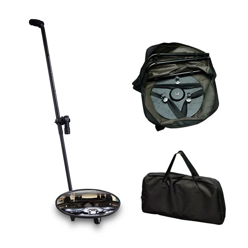 Espejo convexo para inspección de seguridad de vehículos, poste telescópico, búsqueda de tren de aterrizaje, espejo de inspección de vehículos