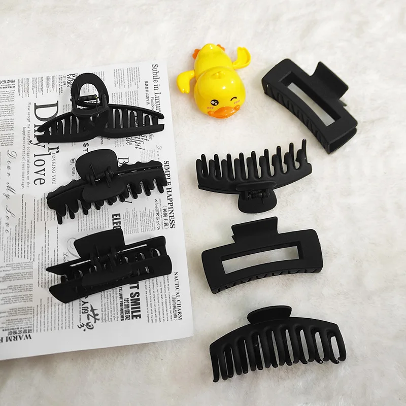 2Pcs Headwear Set Women Fashion Claw Clip Coffee Black Acrylic Large Hair Claw Korean For Girl Clip Barrette Hair Accessories image 3
