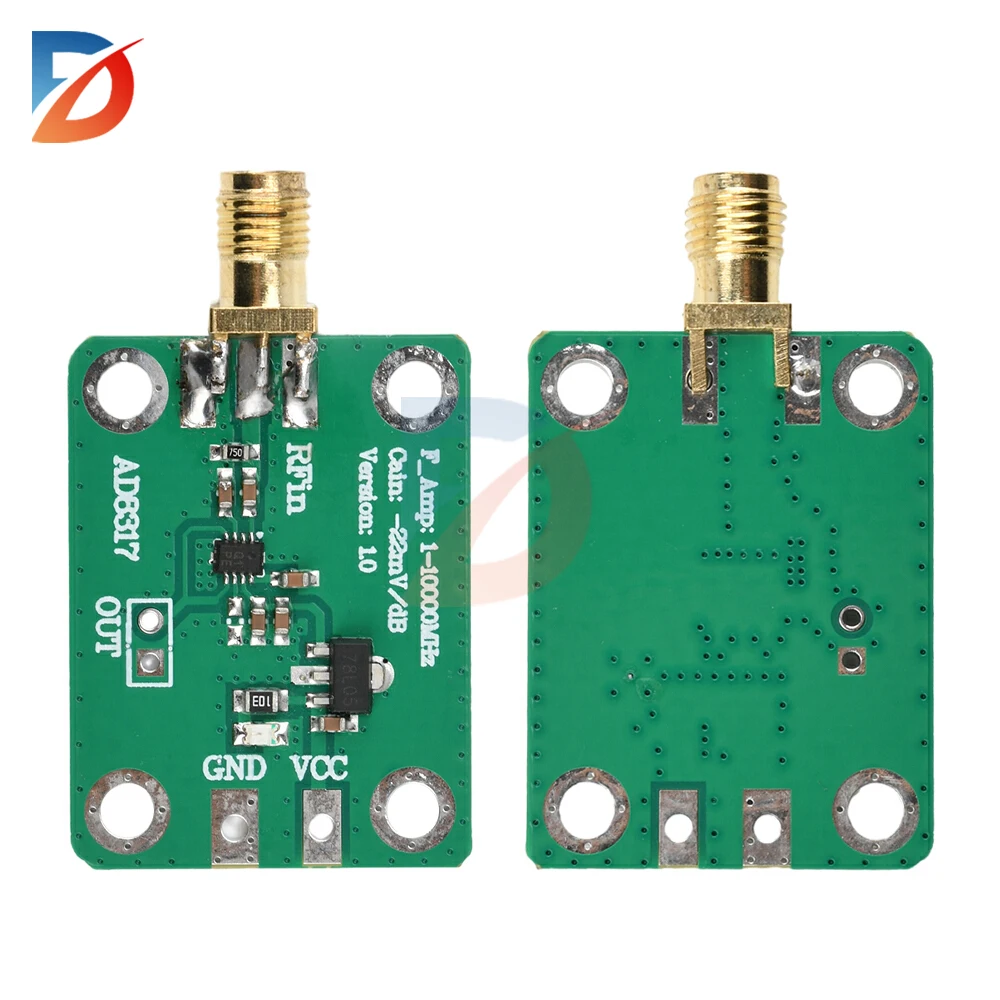 AD8317 DC 7-15V 1M-10000MHz RF Module Logarithmic Detector Power Meter RF Signal Power Detection Gain Control Level Control