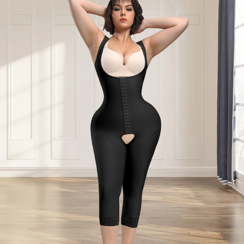 

Компрессионный утягивающий корректор для всего тела, утягивающее белье для восстановления бедер, утягивающее белье с открытой промежностью, боди, Faja Stage 1