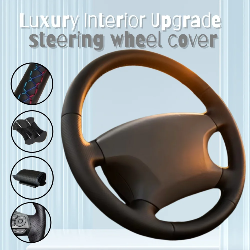 Customize Non-Slip Microfiber Leather Car Steering Wheel Cover Cruiser Prado Tacoma 4Runner Steering Wrap Cover For Toyota Land