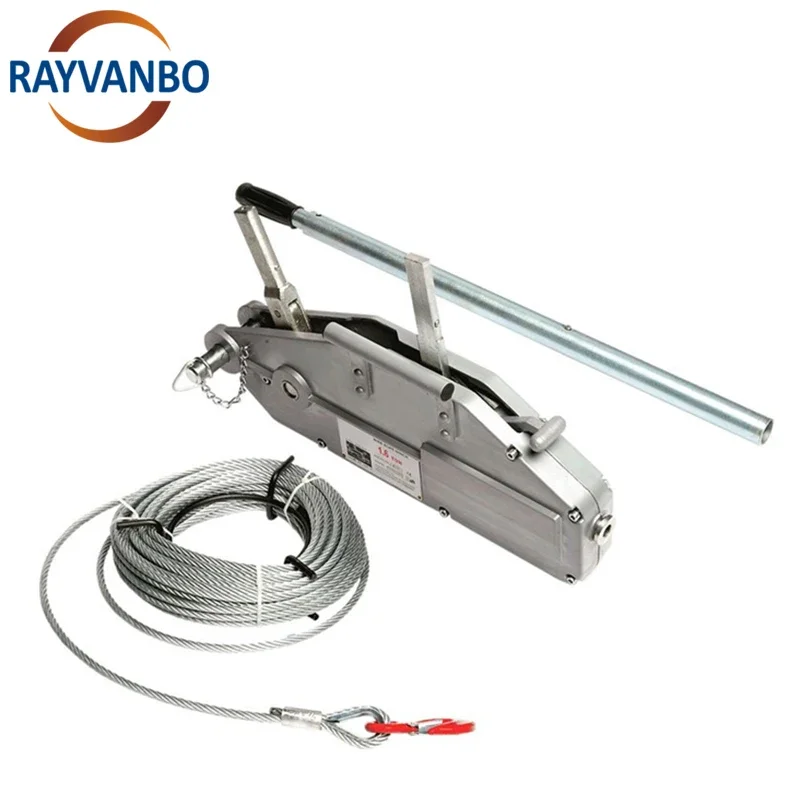 Wire Rope Pulling Hoist 0.8T 1.6T 3.2T 5.4T  Guincho manual de cabo de aco Winch Tirfor Winch  Manual Wire Rope Hoist