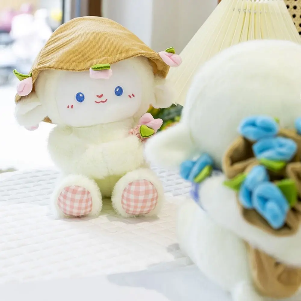 

Kid's Accompany Dolls Cartoon Sheep Plush Doll Simulation Fluffy Lamb Plush Toy Soft Kawaii Animal Fluffty Doll Christmas Toy