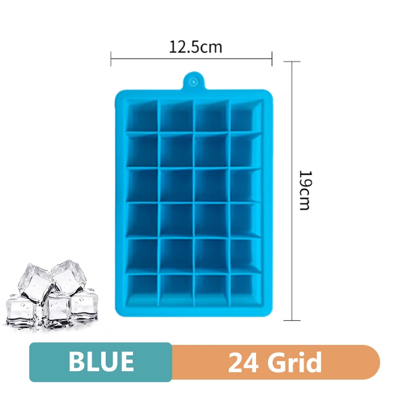 4/6/8/15 Grid Big Ice Tray Mold Giant Jumbo Large Food Grade Silicone Ice Cube Square Tray Mold DIY Ice Maker Ice Cube Tray image 3