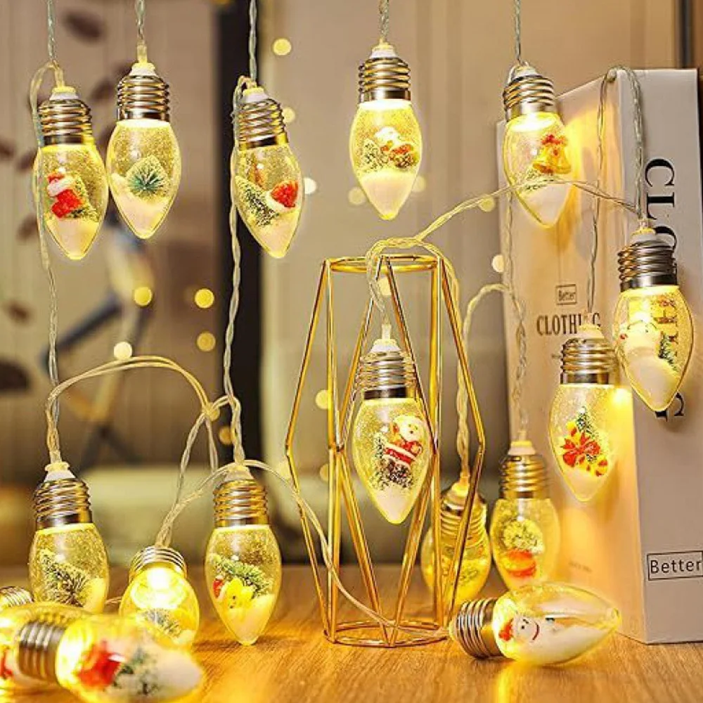 LED Bulb Lights Christmas Wall Mounted Lights Gifts Living Room Decoration Box String Lights