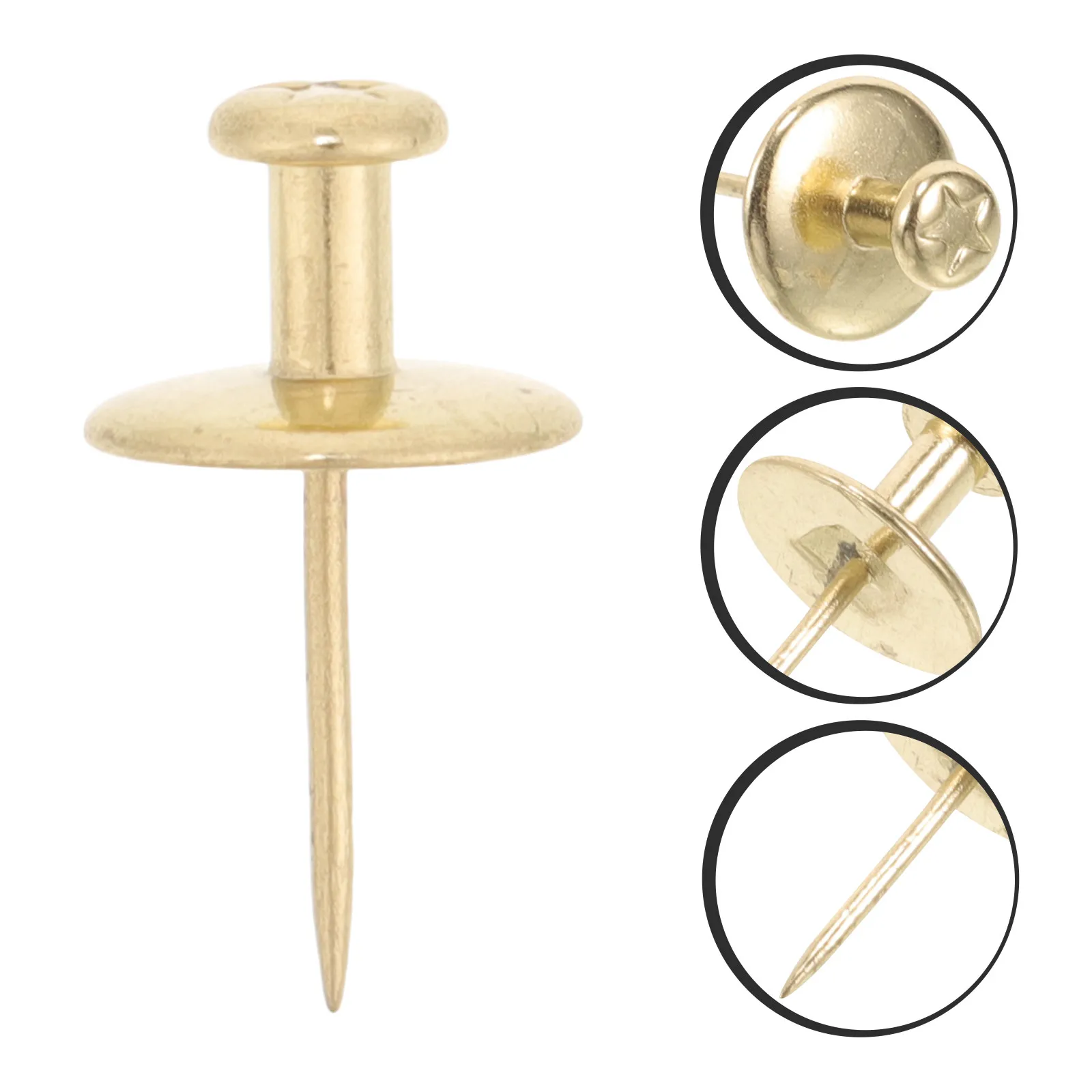 20Pcs Zinc Alloy Picture Hanging Pins Heavy Duty Push Pin for Wall Hanging Decorative Picture Tacks for Photos Artwork