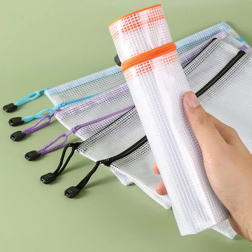 A4 klare Schreibwaren Tasche zwei schicht ige Reiß verschluss wasserdichtes Untersuchung papier Dokument Datei Organizer Beutel Schüler Lieferungen