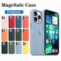 Original Magsafe Liquid Silicone Official Apple Magnetic Case For iPhone 13 14 Pro Max 14 13 Cases Wireless Charging LOGO Cover