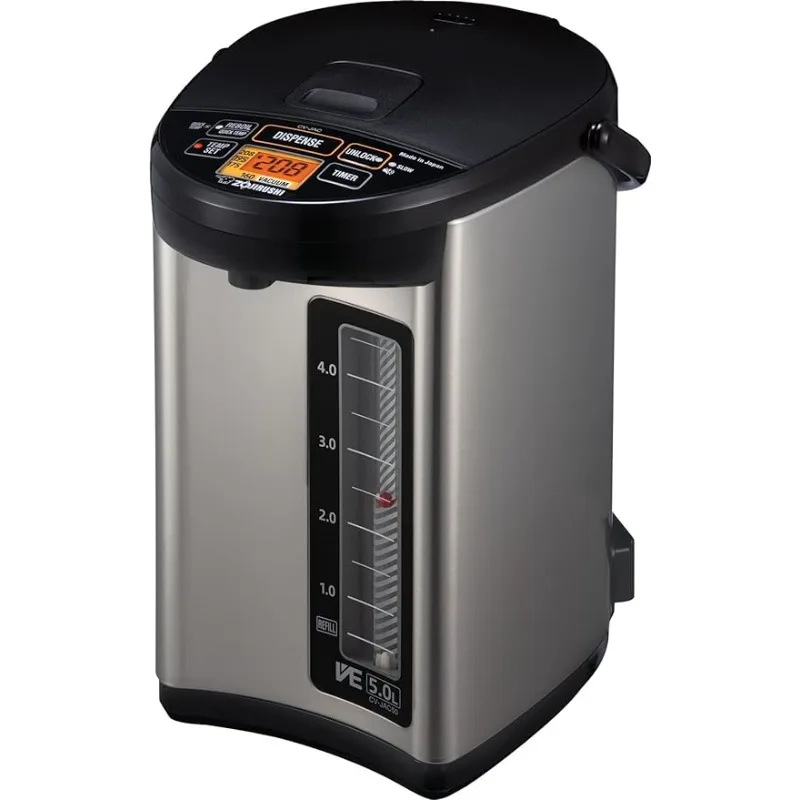 

Zojirushi CV-JAC50XB, VE Hybrid Water Boiler & Warmer, 5.0 Liter, Stainless Black, Made in Japan Combination Water Boilers