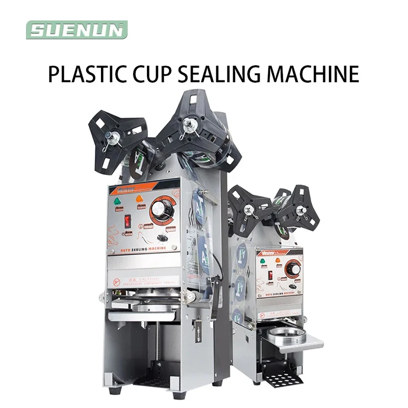 Plastic Paper Bubble Tea Cup Sealing Machine Automatic Cup Sealer Electric Sealers for Bar or Milk Tea Shop