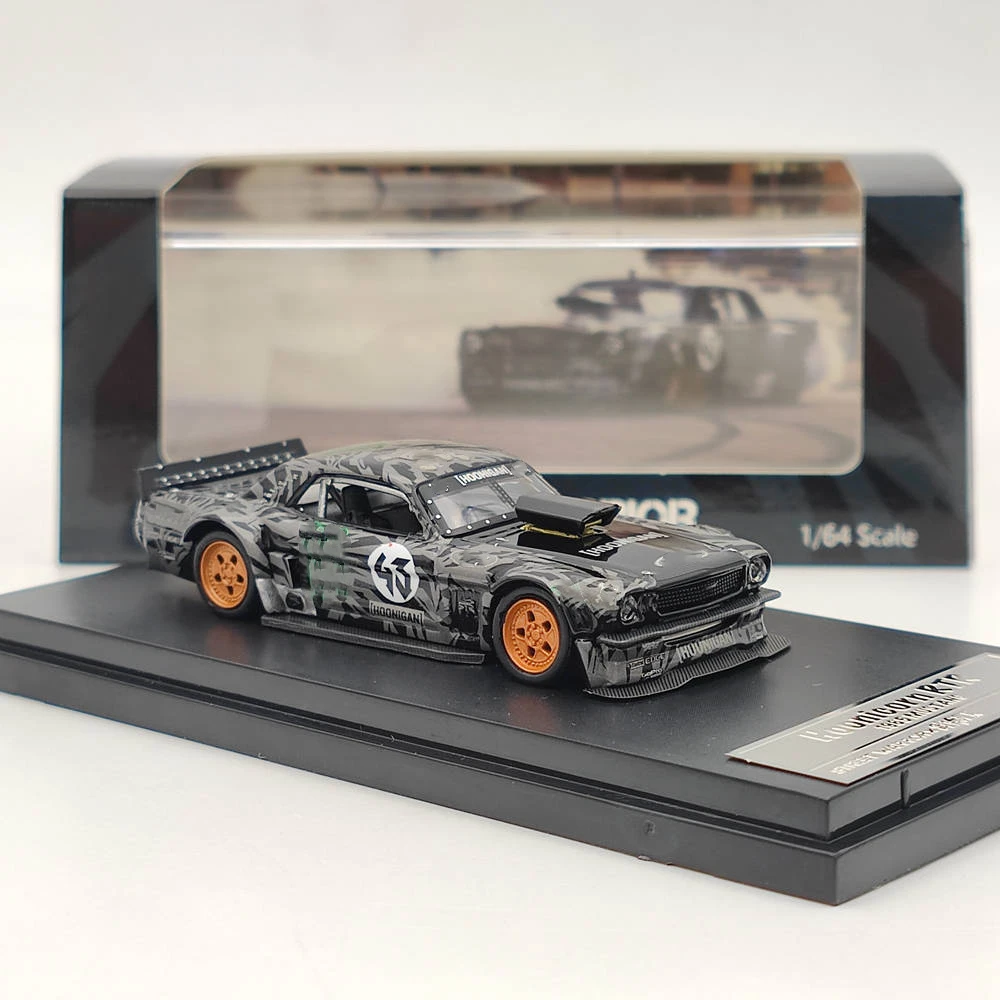 

Уличное оружие 1/64 для Mustang 1965 года Ken Block's Hoonicorn # 43, литая под давлением модель автомобиля, миниатюрная ограниченная коллекция, модели игрушечных транспортных средств