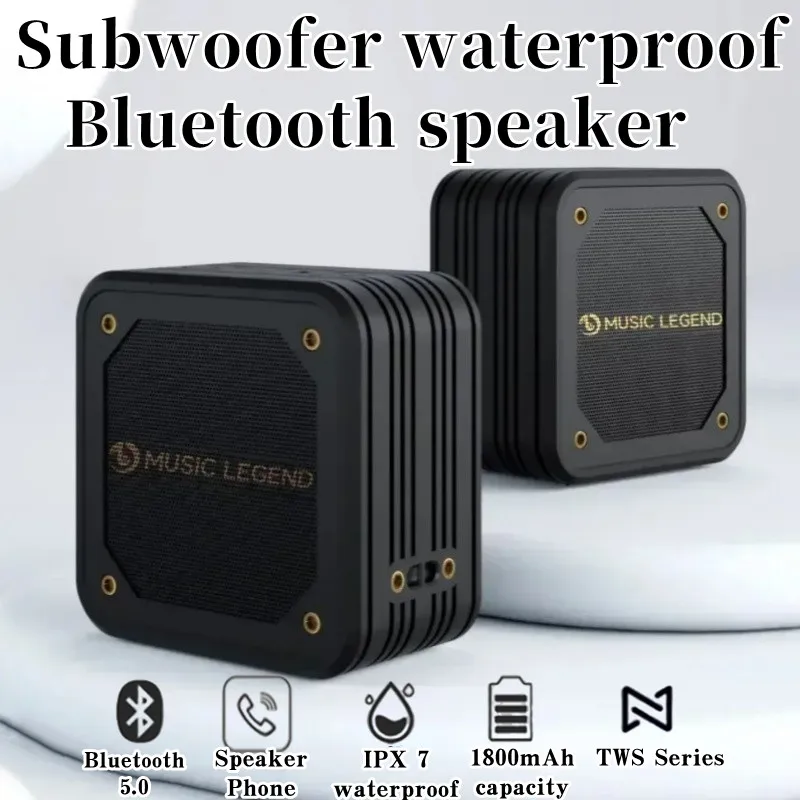 Caixa De Som Bluetooth Speaker Outdoor Waterproof IPX6 Heavy Bass Karaok Sound Box Wireless Portable Music Center Subwoofer TW