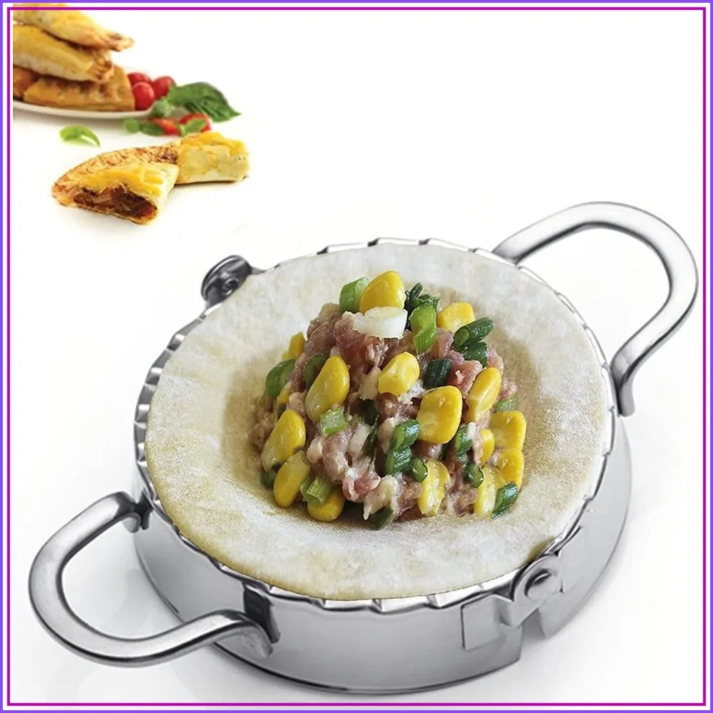 Stainless Steel Empanada Press Ravioli Mold Pierogi Dumpling Maker Wrapper Pastry Dough Cutter Kitchen Accessories (XL: 6 inch)