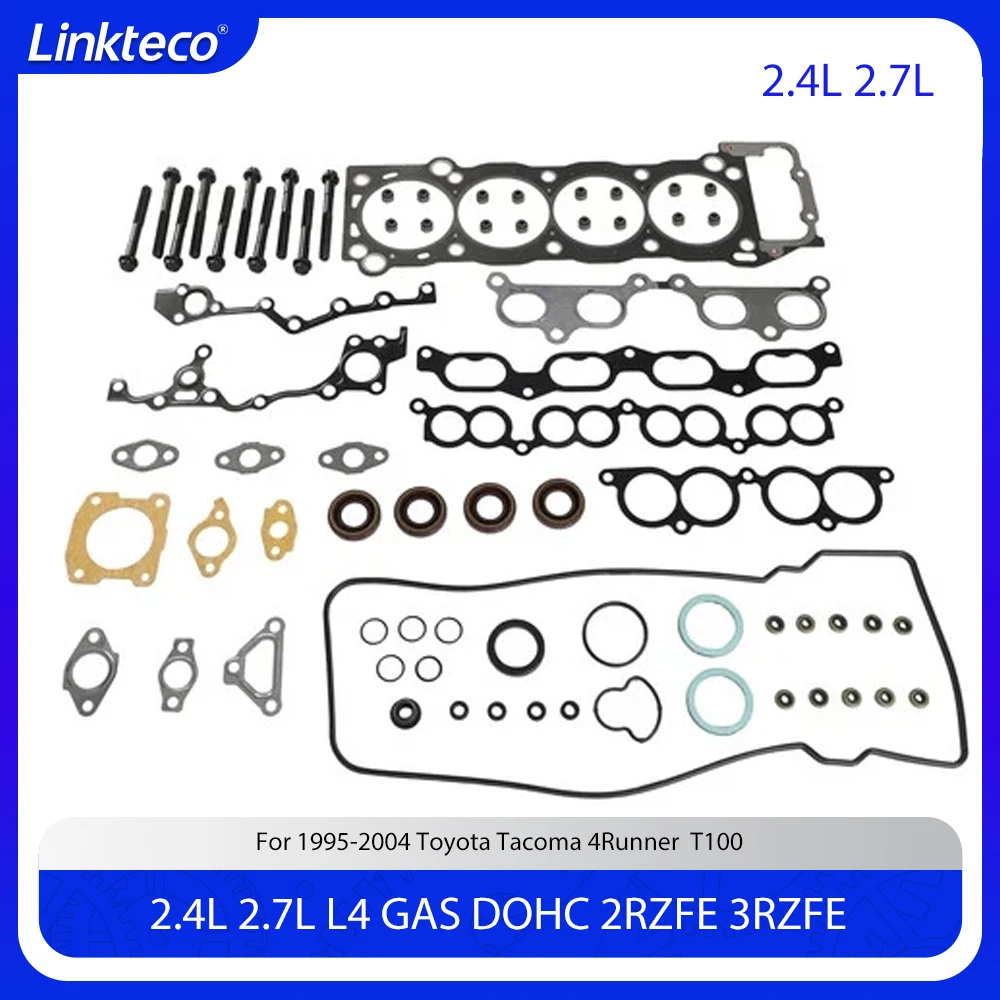 

Engine Part Head Gasket Set Bolts Seals Fit 2.4 2.7 L L4 GAS DOHC 2RZFE 3RZFE For 1995-2004 Toyota Tacoma 4Runner T100 2.4L 2.7L