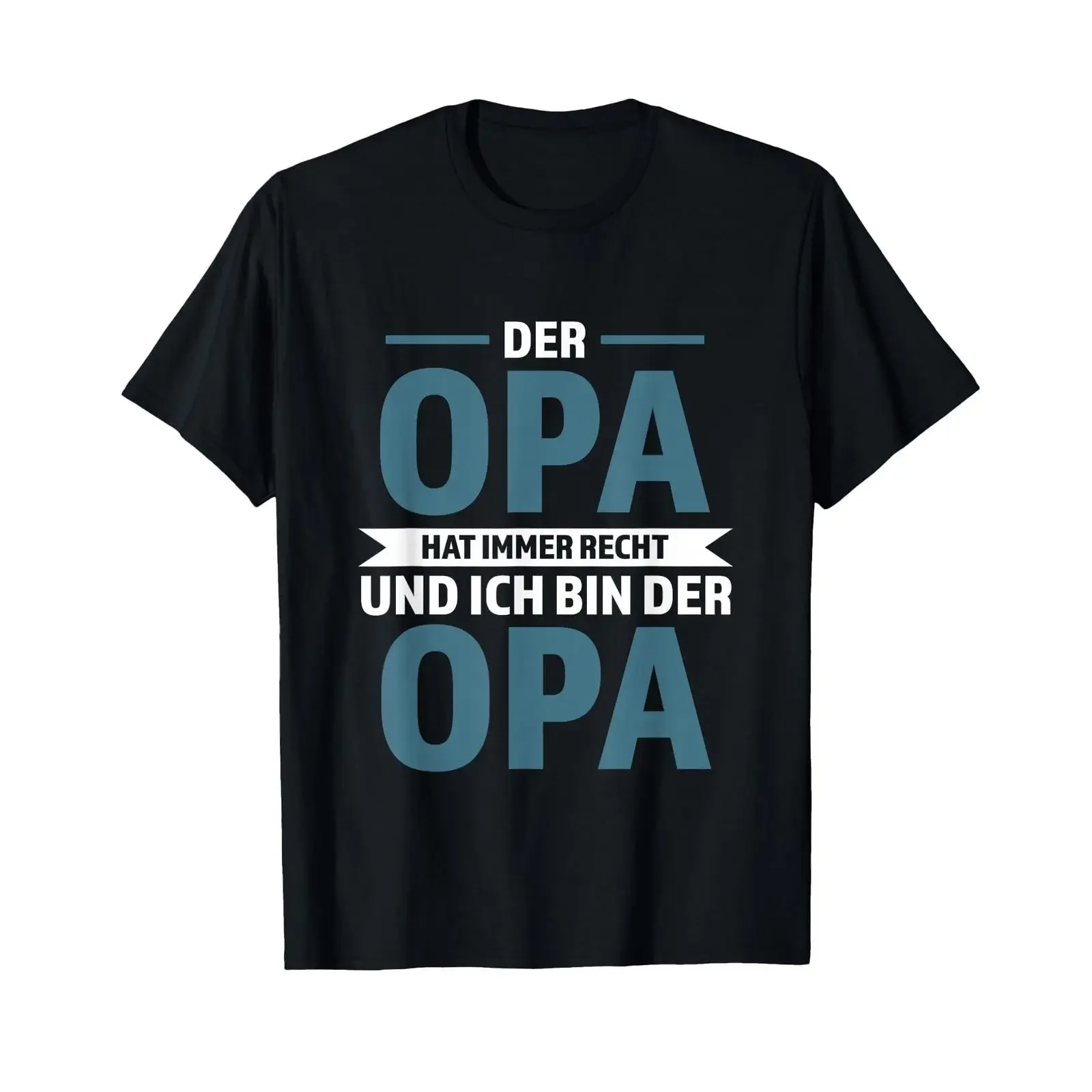 T Shirt with German Text quot Der Opa hat immer Recht Grandpa Familie black vintage Washed Stylish streetwear fashion