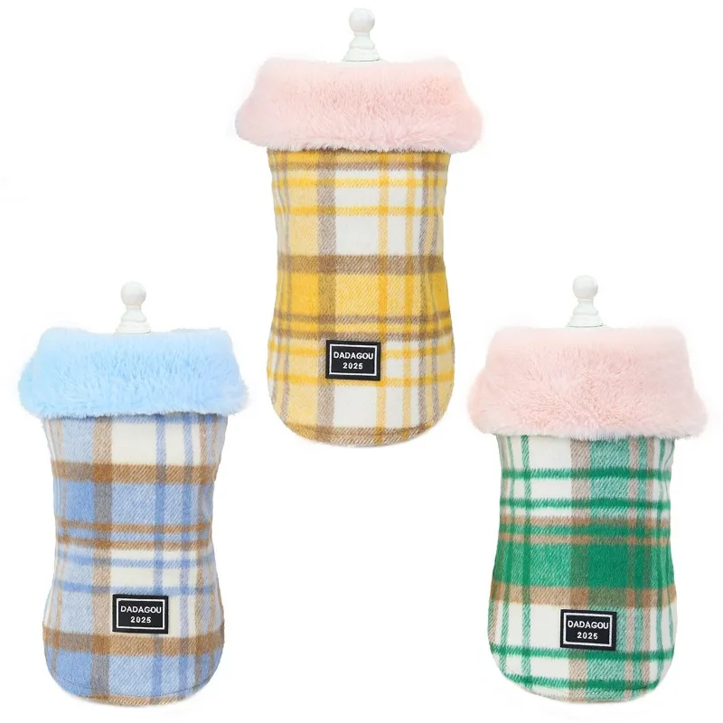 Dog Coat Pet Clothes Hoodies Warm Puppy Costumes Fashion Vest Jacket Winter Coat Hoodies Tricolor Woolen Cotton Jacket Clothes