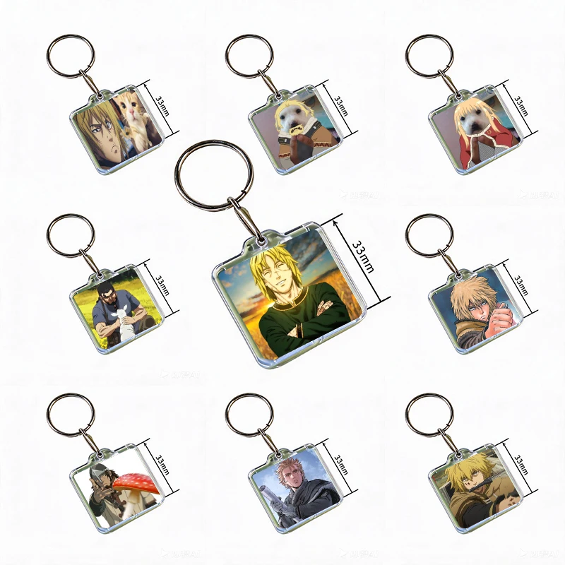 VINLAND SAGA Thorfinn Acrylic Keychain Handmade Hanging Ornaments for Clothes Backpack Decoration Accessories Gifts with Friends