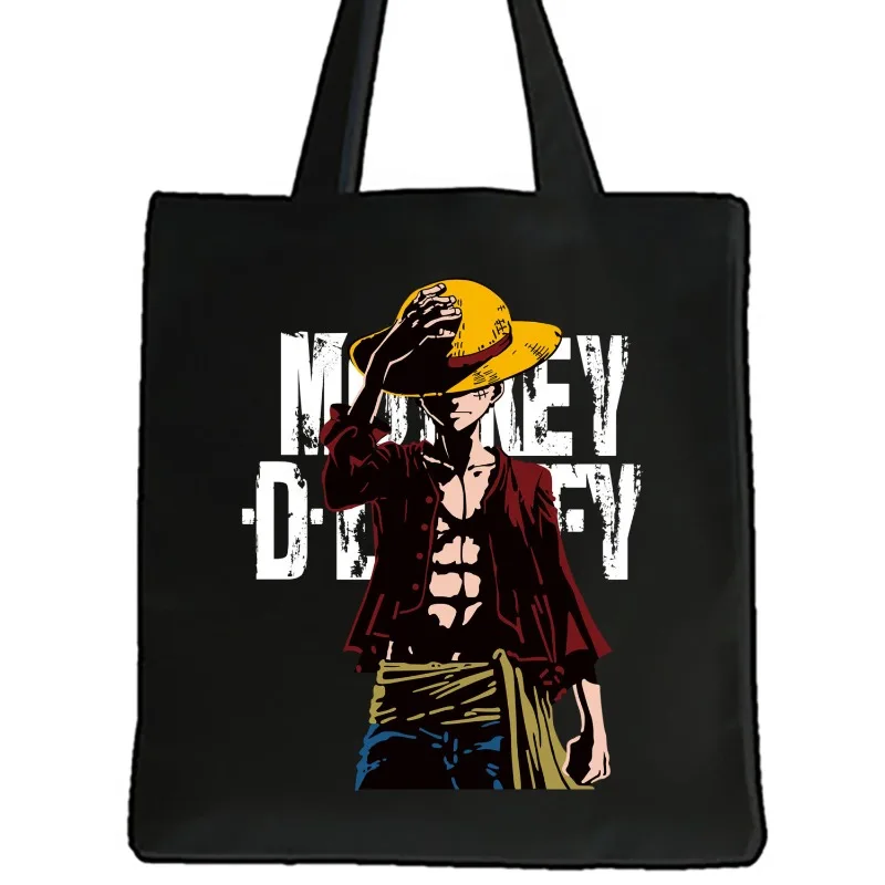 One Piece Luffy animation peripheral cute personalized creative environmentally friendly canvas bag shopping bag handbag gift