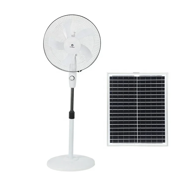 Cooling FanAir Cooling Fan White Third Gear Speed Fan Oscillating 20w Mute Portable Solar Floor Fans