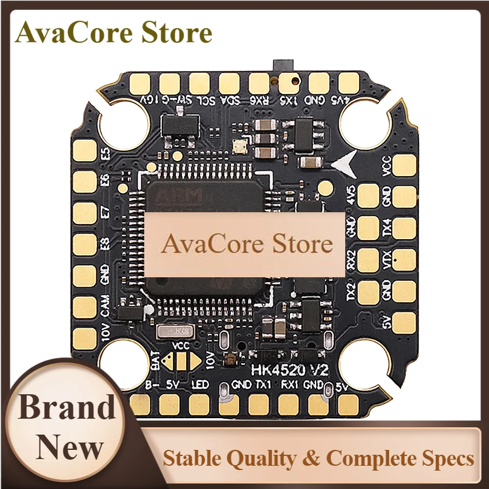 AvaCoreHAKRC F405 V2 Mini FC ICM42688P Dual BEC 5V/2.5A 10V/2A OSD Barometer Black Box 16M 2-6S 20x20mm Mounting Hole For RC FPV