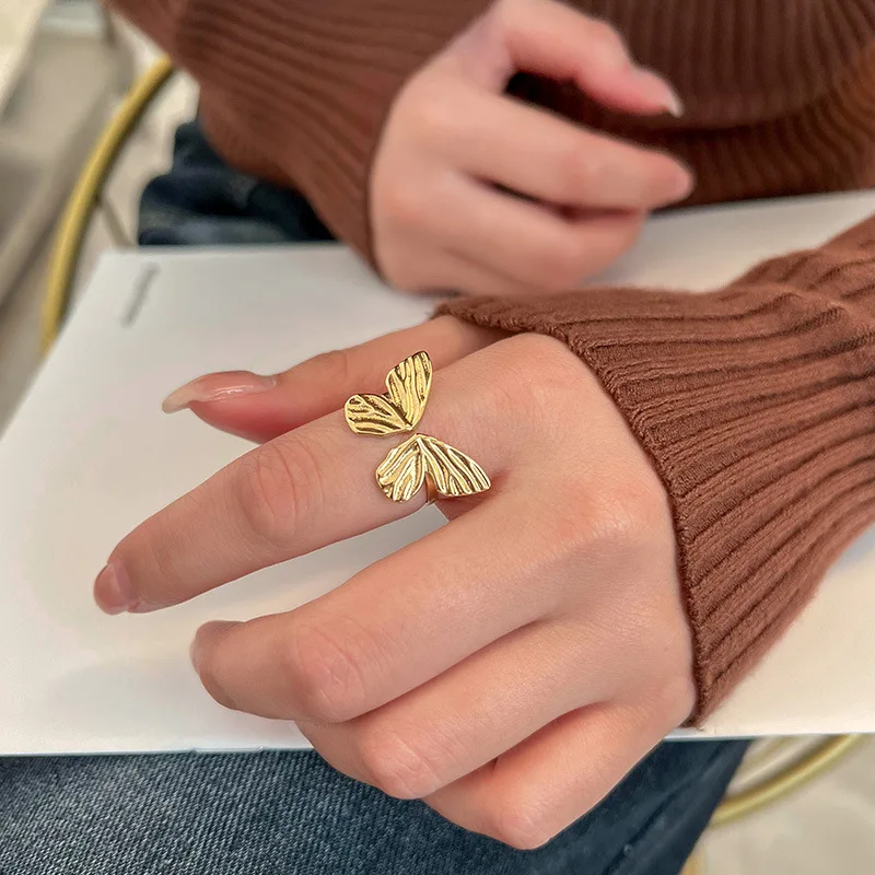 Women's 925 Sterling Silver Butterfly Open Ring