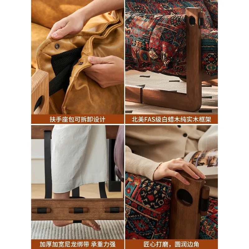 كرسي أريكة للسرير والإفطار والشرفة كرسي ترفيهي فردي لغرفة المعيشة كرسي ريترو