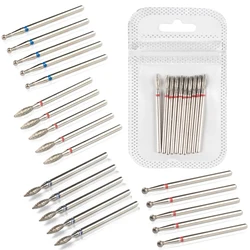 Milling Cutter for Manicure 10Pcs Diamond Nail Drill Bits Machine Mill Cutters for Removing Gel Polish Nail File Buffer Pedicure