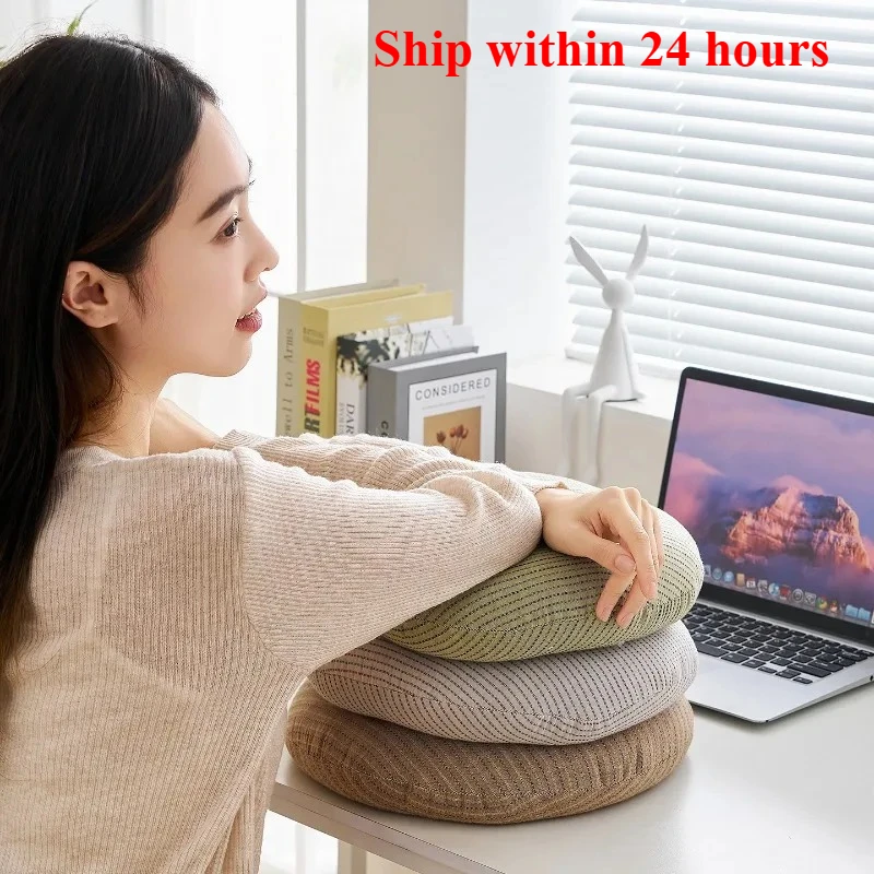 

2025 4D striped lunch break pillow buckwheat pillow office nap artifact student lunch break sleeping summer throw pillow