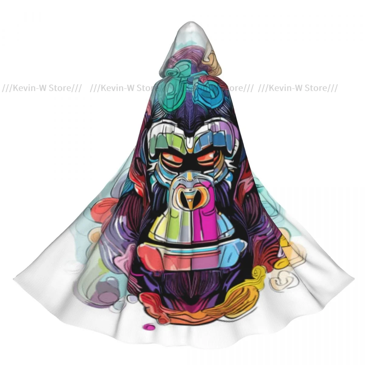

Adult Cloak Cape Hooded Mexican Wrestler Mask Medieval Costume Witch Wicca Vampire Elf Purim Carnival Party