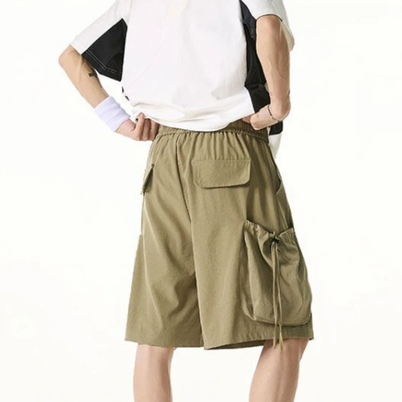 Summer New Outdoor Quick-Dry Ice Silk Comfortable Large Pocket Loose Shorts M-5XL