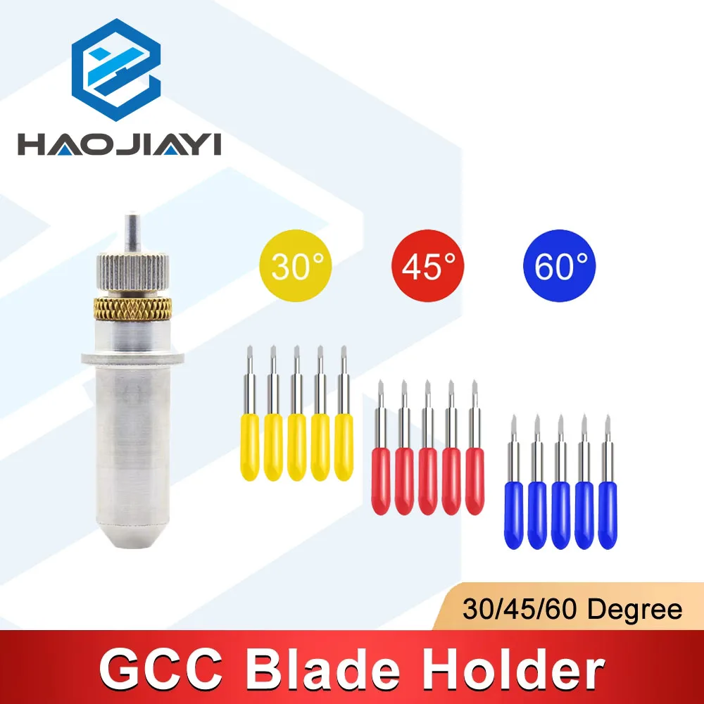 

Держатель для режущего плоттера GCC с сменными лезвиями под углом 30/45/60 градусов, совместимый с плоттерами Roland, материал — вольфрам