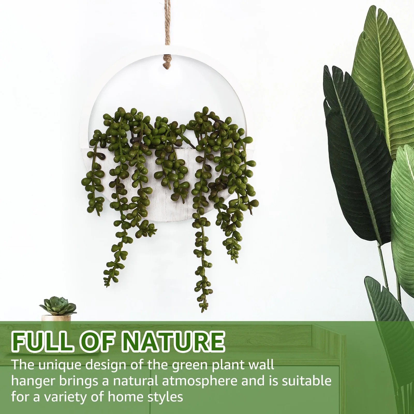 قطعتان من النباتات المعلقة المقلدة للزينة الجمالية، مناسبة للاستخدام الخارجي والداخلي