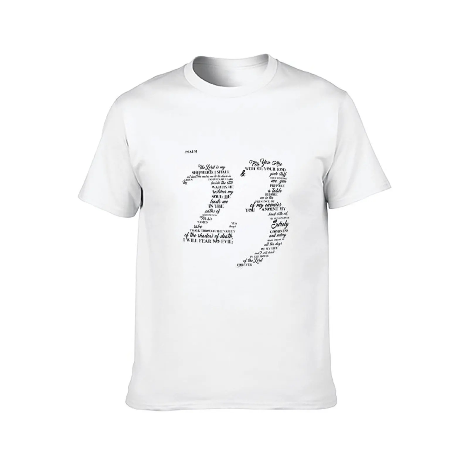 مزمور 23 الطباعة تي شيرت تي شيرت مع مطبوعات رجل تي شيرت جرافيك تي شيرت